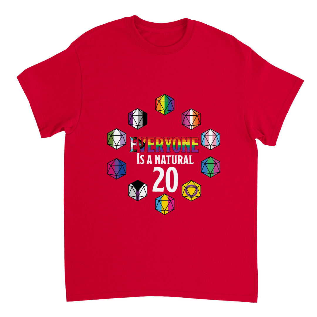 "Everyone is a Natural 20" Pride Unisex Crewneck T-shirt
