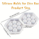 2 Pice Silicone Dice Mould and dice box mould - Make your own dice! - Mini Megastore