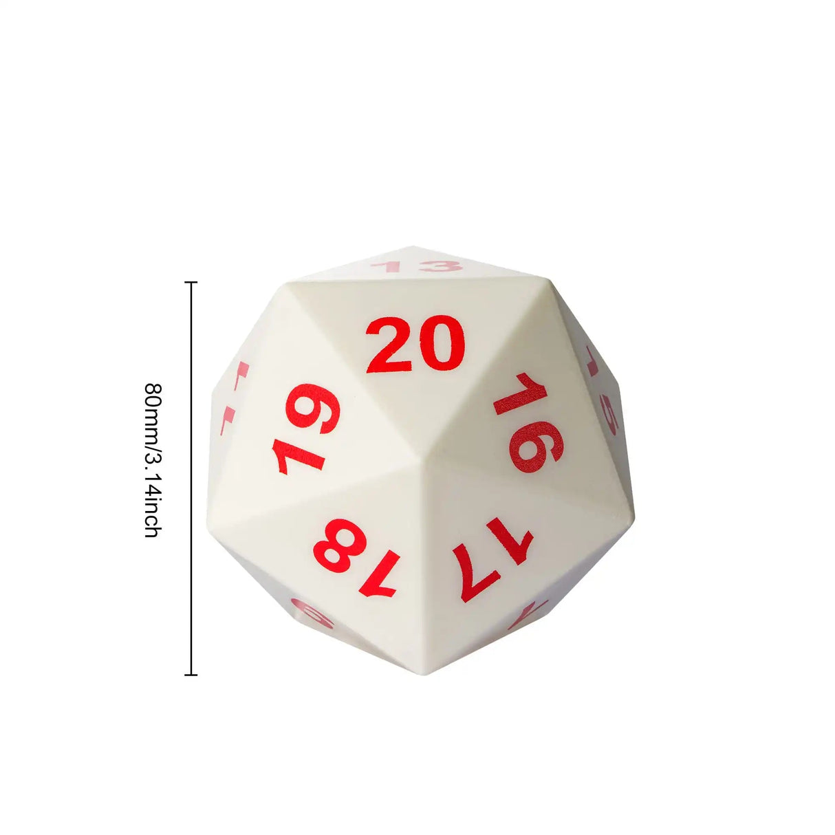 80MM Foam D20 Dice / Stress Toy - Mini Megastore