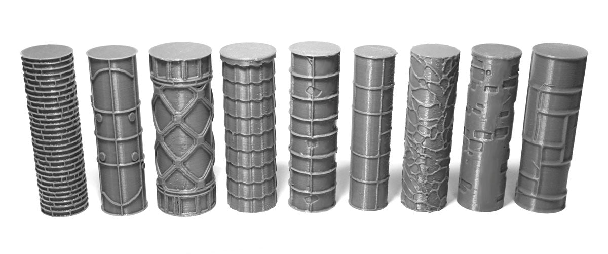 3D printed Clay Texture Rollers for terrain building - 47 Styles - Mini Megastore