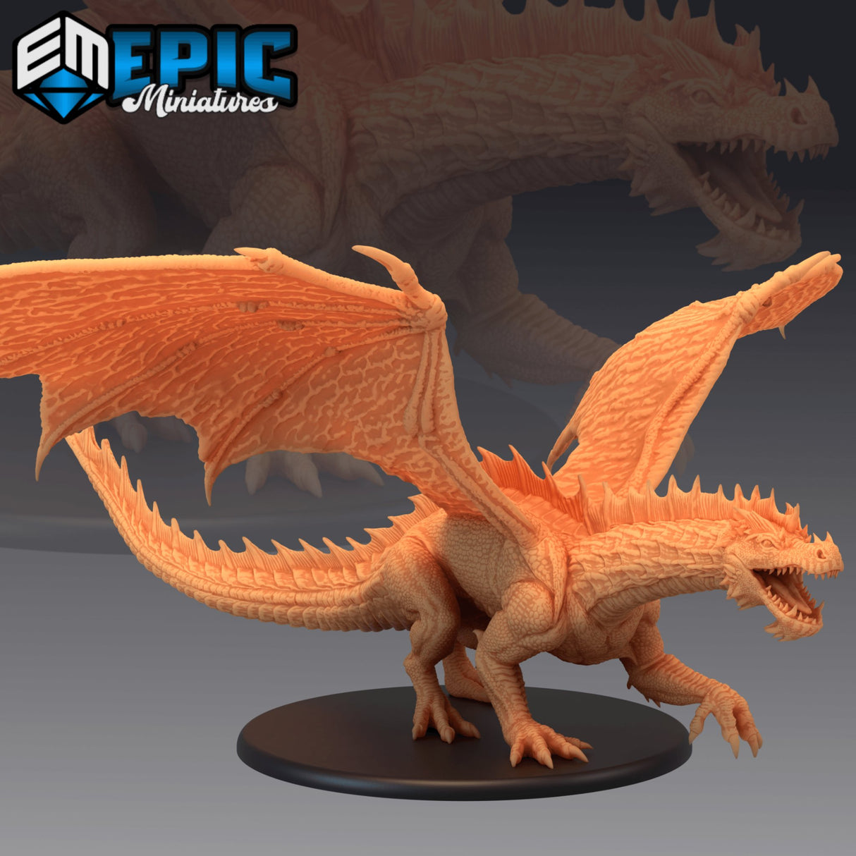 Adult Green Dragon Miniature - Mini Megastore