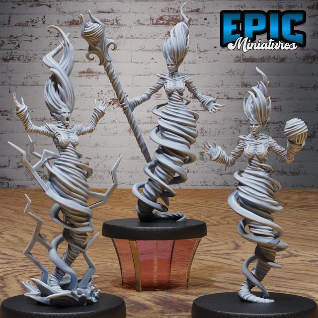 Air Elemental Female Miniatures - Mini Megastore