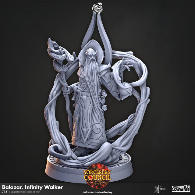 Balazar Infinity Walker - Human Male Wizard Miniature - Mini Megastore