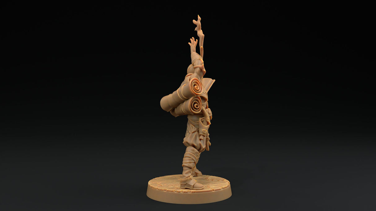 Bamf Tx'aru, Sea Elf / Prax / Triton Wizard / Warlock Miniature - Mini Megastore