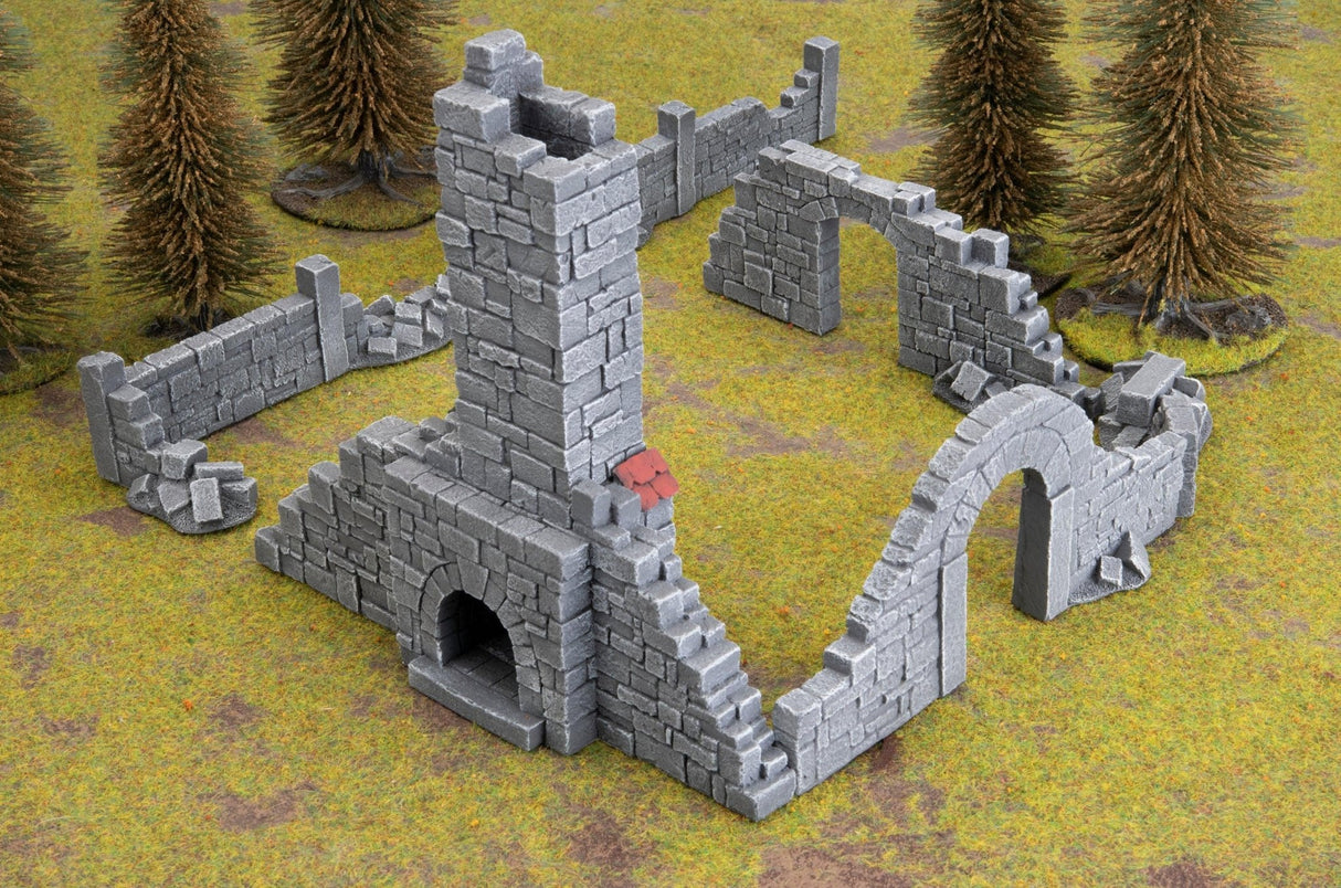 Battlefield In A Box - Wartorn Village Stone Ruins - Mini Megastore