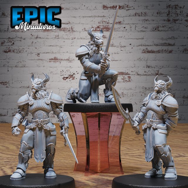 Beast Folk Paladin Miniature - Mini Megastore