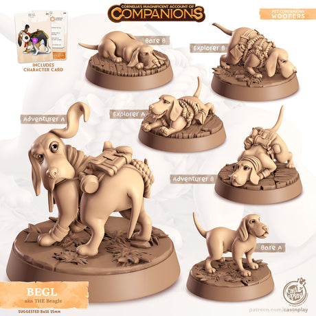 Begl the Beagle Dog Companion Miniatures - Mini Megastore