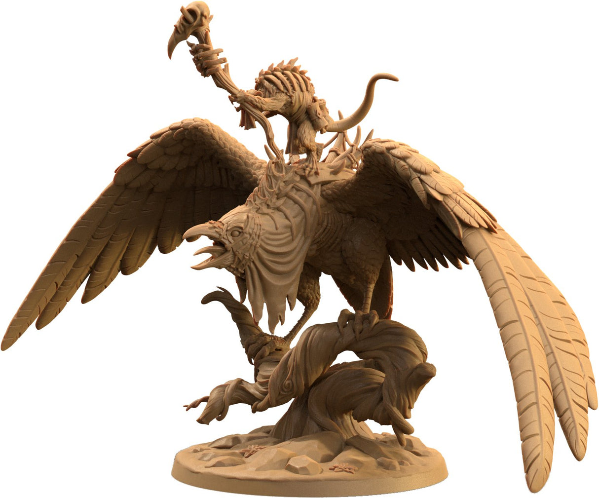 Bonebeak - Giant Undead Bird mount and Necromancer Rat Miniature - Mini Megastore