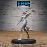 Cat Folk / Tabaxi Magician Miniature - Mini Megastore