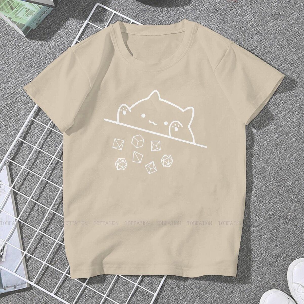 Cat Throwing Dice Women Clothing DnD Graphic Female Tshirts - Mini Megastore