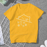 Cat Throwing Dice Women Clothing DnD Graphic Female Tshirts - Mini Megastore