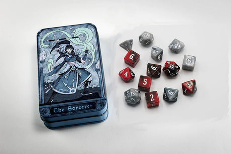 Character Class Dice Set in Tin - The Sorcerer - Mini Megastore