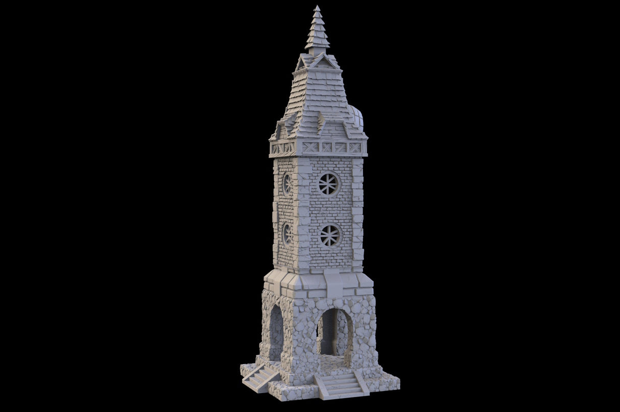 Clock Tower - 3D printed Multifloor house - Mini Megastore