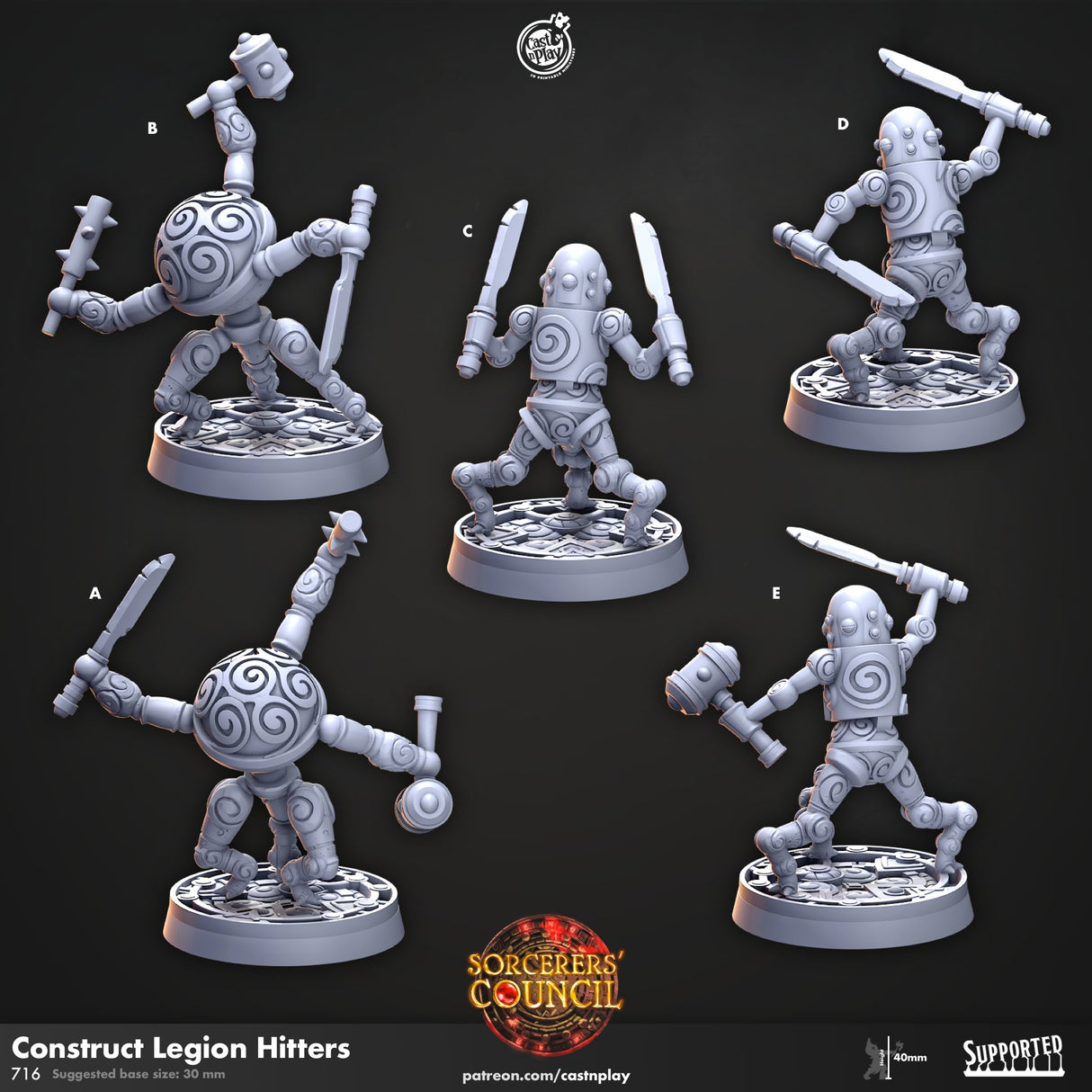 Construct Legion Hitters Miniatures - Mini Megastore