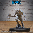 Crocodile Folk Warrior Miniature - Mini Megastore