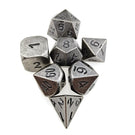 D&amp;D Metal Dice Polyhedral 7 Die Set Many Colors Collection DND Bag RPG Game Accessories Cubes Pouch Glow In The Dark Rainbow - Mini Megastore