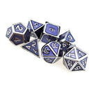 D&amp;D Metal Dice Polyhedral 7 Die Set Many Colors Collection DND Bag RPG Game Accessories Cubes Pouch Glow In The Dark Rainbow - Mini Megastore