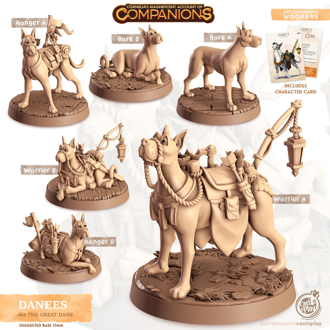 Danees the Great Dane Dog Companion Miniatures - Mini Megastore