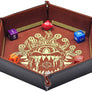 D&D Dice Tray PU Leather Hexagon Dice Holder Printed with Beholder Portable and Foldable Dice Rolling Mat - Mini Megastore