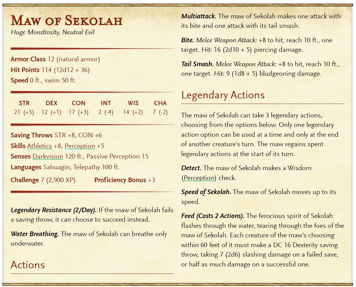 D&D Icons of the Realms: Seas & Shores - Maw of Sekolah Boxed Miniature - Mini Megastore