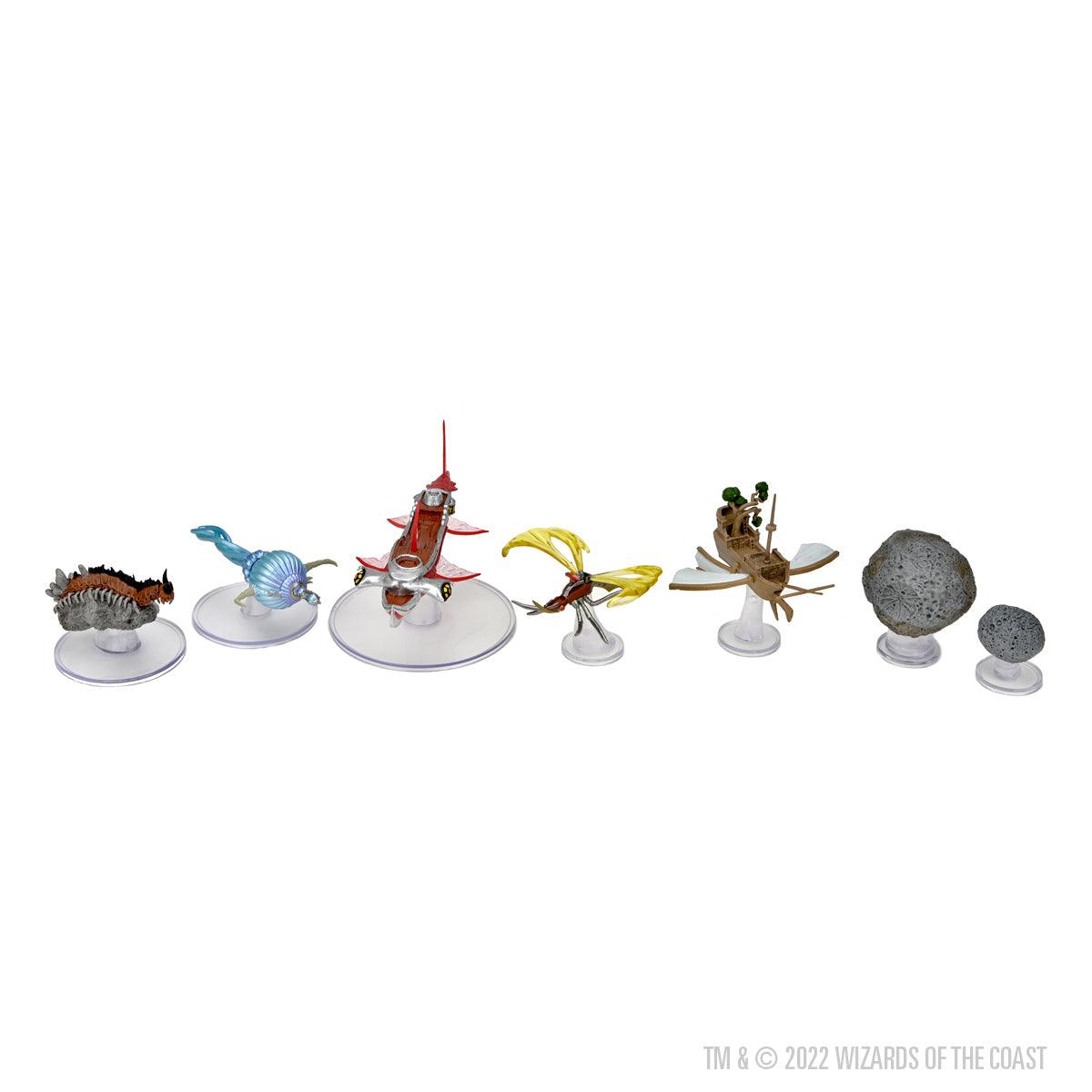 D&D Icons of the Realms Spelljammer Adventures in Space pre-painted Miniatures Ship Scale - Asteroid Encounters - Mini Megastore