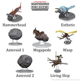 D&D Icons of the Realms Spelljammer Adventures in Space pre-painted Miniatures Ship Scale - Asteroid Encounters - Mini Megastore