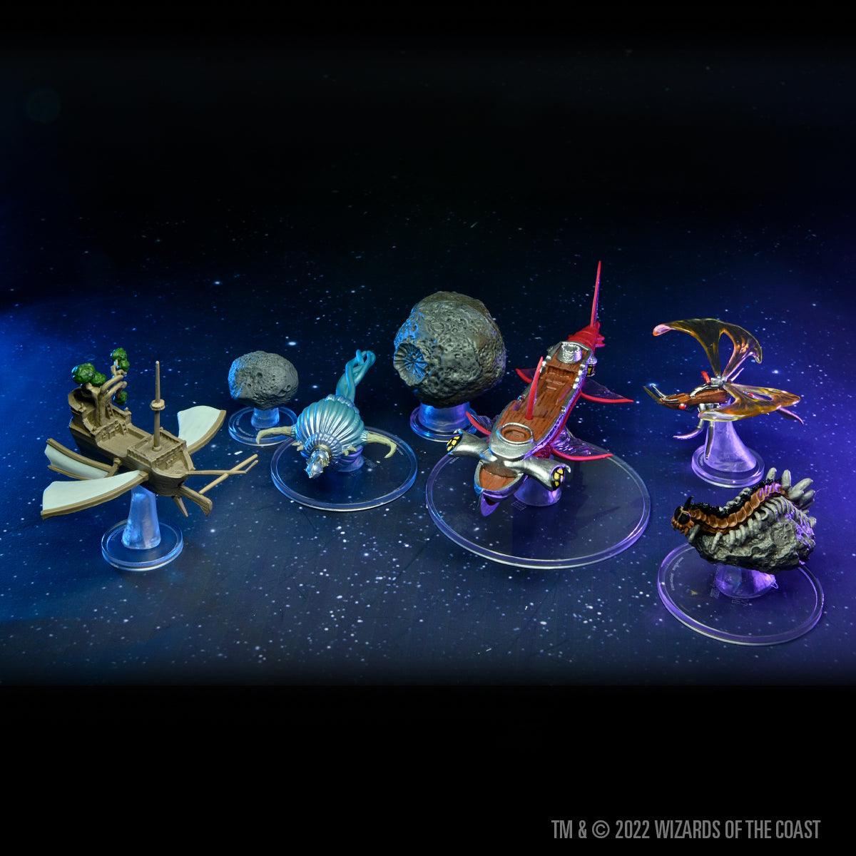 D&D Icons of the Realms Spelljammer Adventures in Space pre-painted Miniatures Ship Scale - Asteroid Encounters - Mini Megastore