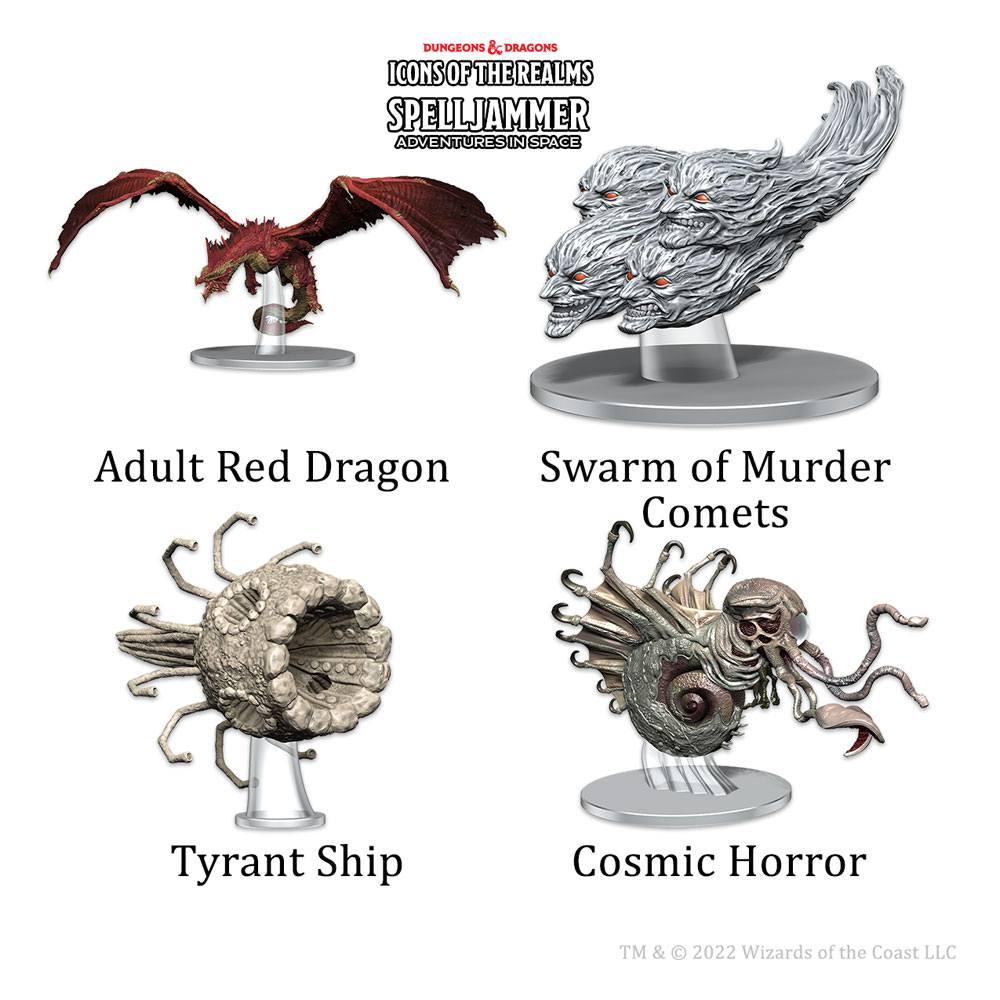 D&D Icons of the Realms Spelljammer Adventures in Space pre-painted Miniatures Ship Scale - Threats from the Cosmos - Mini Megastore