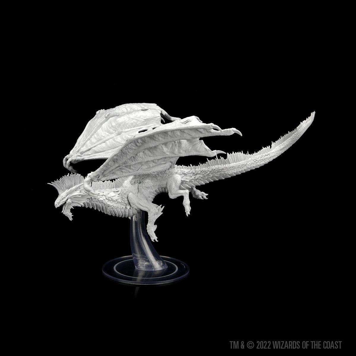 D&D Nolzur's Marvelous Miniatures: Adult Silver Dragon Miniature - Mini Megastore