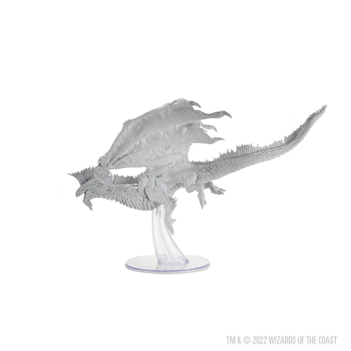 D&D Nolzur's Marvelous Miniatures: Adult Silver Dragon Miniature - Mini Megastore