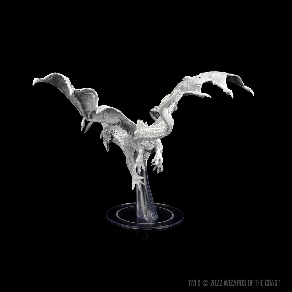 D&D Nolzur's Marvelous Miniatures: Adult Silver Dragon Miniature - Mini Megastore