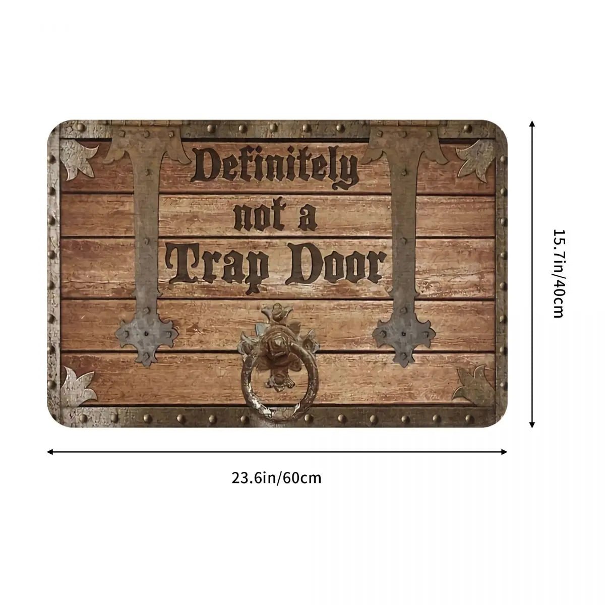 Definitely Not A Trap Door Doormat Welcome To The Dungeons Roll For Initiative Bath Mat / Bedroom Mat, Doormat - Mini Megastore