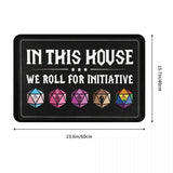 Dice Doormat "We Roll For Initiative" Pride - Mini Megastore