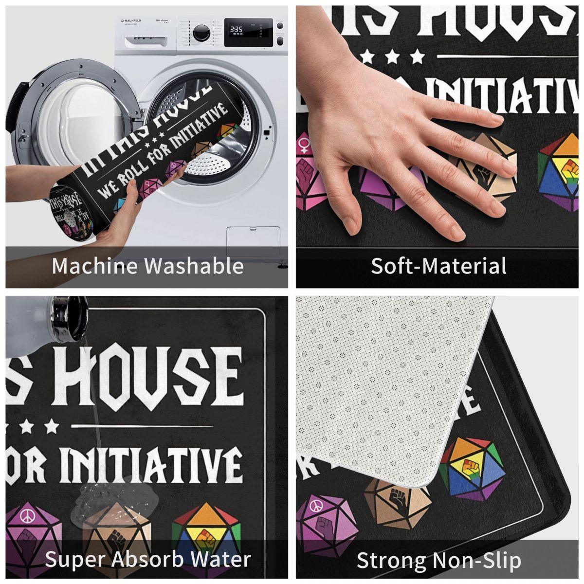 Dice Doormat "We Roll For Initiative" Pride - Mini Megastore