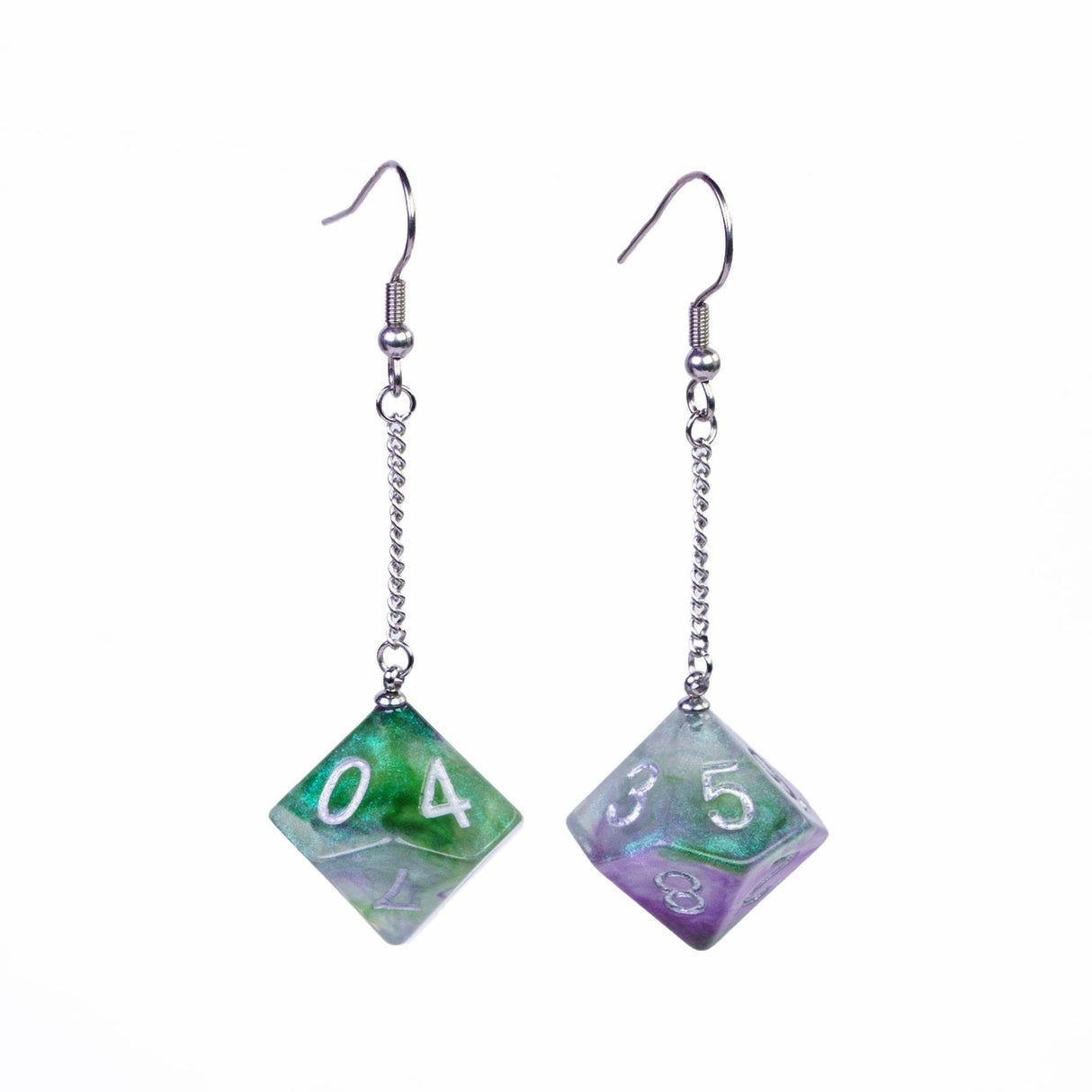 Dice Earrings D4 D6 D10 - Mini Megastore