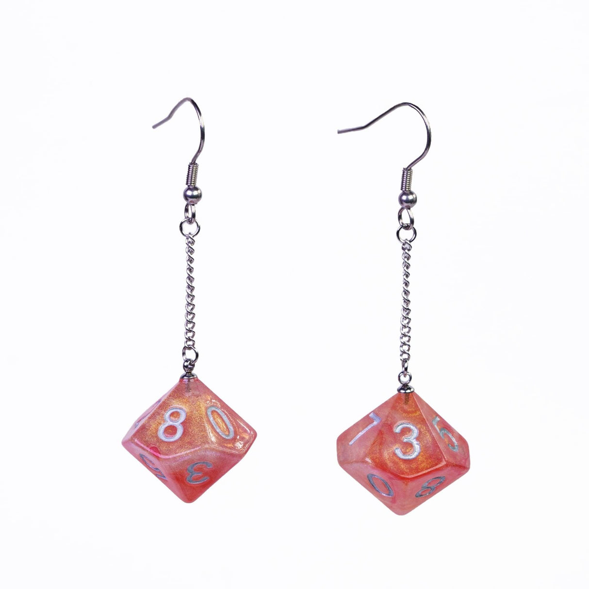 Dice Earrings D4 D6 D10 - Mini Megastore