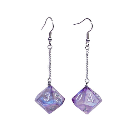 Dice Earrings D4 D6 D10 - Mini Megastore