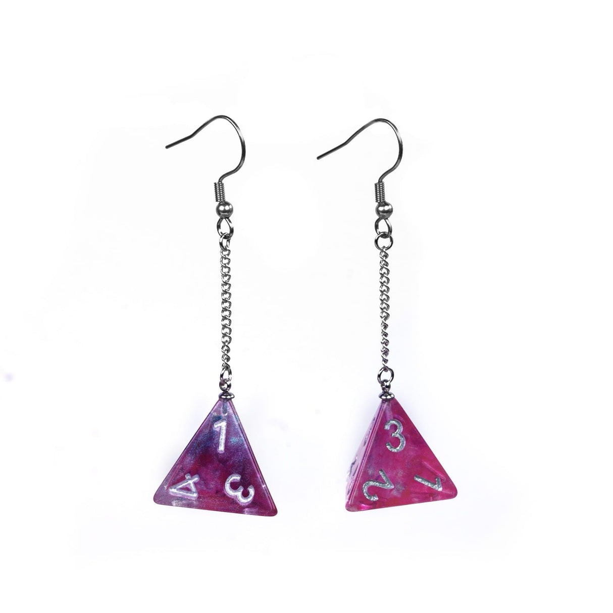 Dice Earrings D4 D6 D10 - Mini Megastore