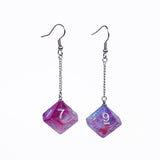 Dice Earrings D4 D6 D10 - Mini Megastore