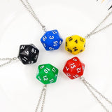 Dice necklace D20 for Tabletop Role Playing Games DND Acrylic punk geometry hip hop Goth Necklace Charms Jewelry Gifts - Mini Megastore