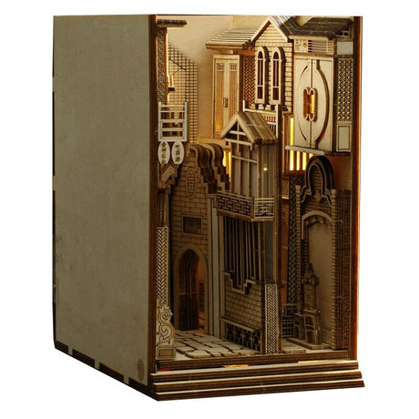 DIY Dragon Alley Book Nook Insert Kits Mysterious Ancient Streets Miniature with Furniture Art Bookends Accessories Toys Gifts - Mini Megastore