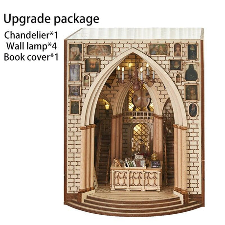 DIY Dragon Alley Book Nook Insert Kits Mysterious Ancient Streets Miniature with Furniture Art Bookends Accessories Toys Gifts - Mini Megastore