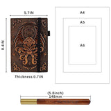 DND Campaign Journal with 3D Cthulhu Embossed Leather Cover - 200 Blank Pages A5 Notebook Great RPG Notepad for GM & Player - Mini Megastore