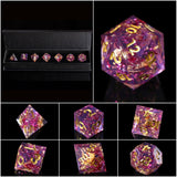 DND Dice Set Handmade Resin Polyhedral Dice Set Sharp Edge for RPG Role Playing Table Games - Mini Megastore