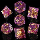 DND Dice Set Handmade Resin Polyhedral Dice Set Sharp Edge for RPG Role Playing Table Games - Mini Megastore