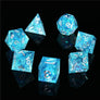 DND Dice Set Handmade Resin Polyhedral Dice Set Sharp Edge for RPG Role Playing Table Games - Mini Megastore