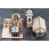 DND Medieval Church Chapel Miniature with Furnishings Wooden Monastery Cathedral 28mm/32mm Tabletop RPG Gaming Terrain Scenery - Mini Megastore