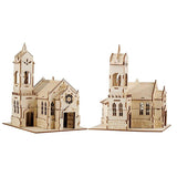 DND Medieval Church Chapel Miniature with Furnishings Wooden Monastery Cathedral 28mm/32mm Tabletop RPG Gaming Terrain Scenery - Mini Megastore