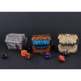 DND Mimic Chest Dice Jail Prison with a Random Polyhedral Dice Set t Wood Laser Cut and Etched Dice Storage Box - Mini Megastore