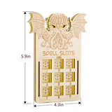 DND Spell Slot Tracker with 9 D6 Wood, Acrylic Laser Cut Dice Spell Counter RPG Gaming Accessories - Mini Megastore